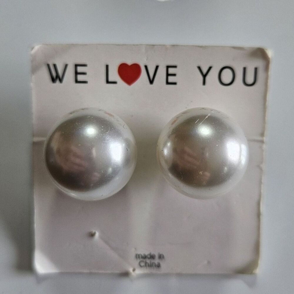 Humble Chic Oversized Faux Pearl Statement Earrings